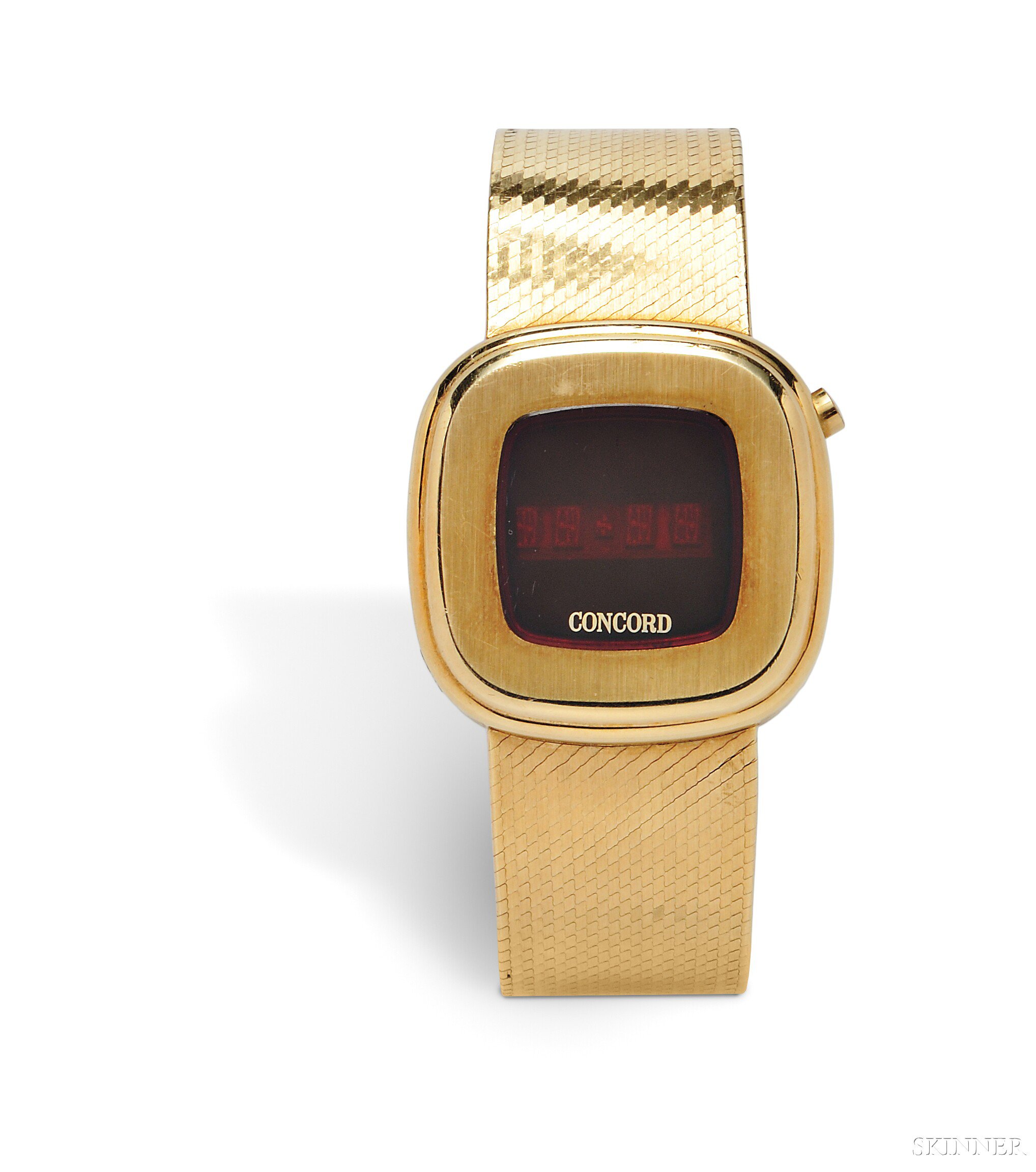 Appraisal: Gentleman's kt Gold Digital Wristwatch Concord c s with digital