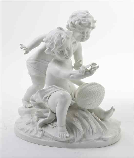 Appraisal: A Continental Bisque Porcelain Figural Group depicting children and a