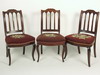 Appraisal: CHAIRS - Set of four transitional Victorian side chairs shaped