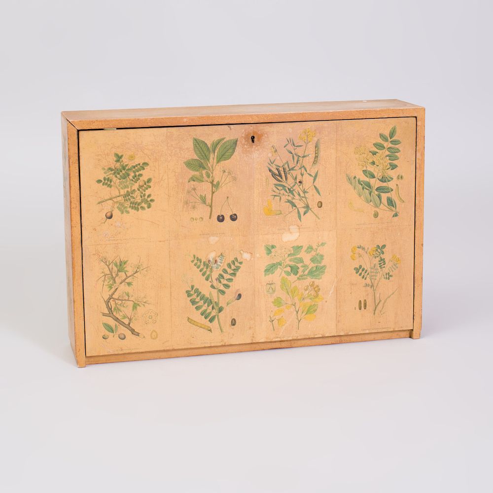 Appraisal: Josef Frank - Flora Printed Paper and Painted Hanging Cabinet