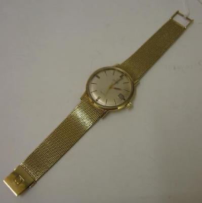 Appraisal: A GENTLEMAN'S CT GOLD OMEGA AUTOMATIC DE VILLE WATCH the