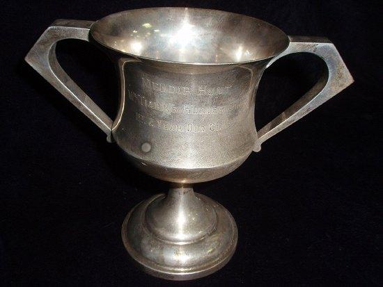 Appraisal: A trophy cup with stylized handles inscribed Mendip Hunt Mr