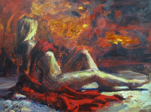 Appraisal: Henry Asencio Italy CA active x oil-embellished giclee signed lower