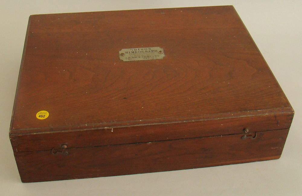 Appraisal: RARE CASED EDISON'S MIMEOGRAPH Late th CenturyBy A B Dick