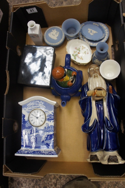 Appraisal: A collection of pottery to include Spode Italian design clock