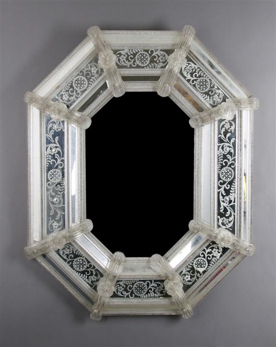 Appraisal: A Venetian Glass Mirror Height x width inches