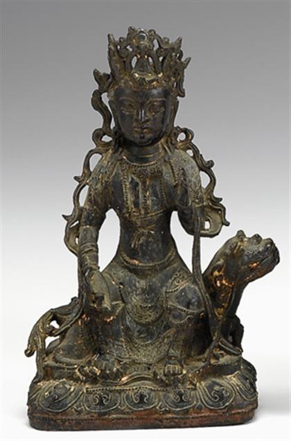 Appraisal: Chinese cast bronze figure of Bodhisattva ming dynasty The cast