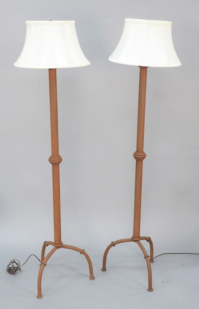 Appraisal: Pair of contemporary floor lamps ht Estate of Marilyn Ware