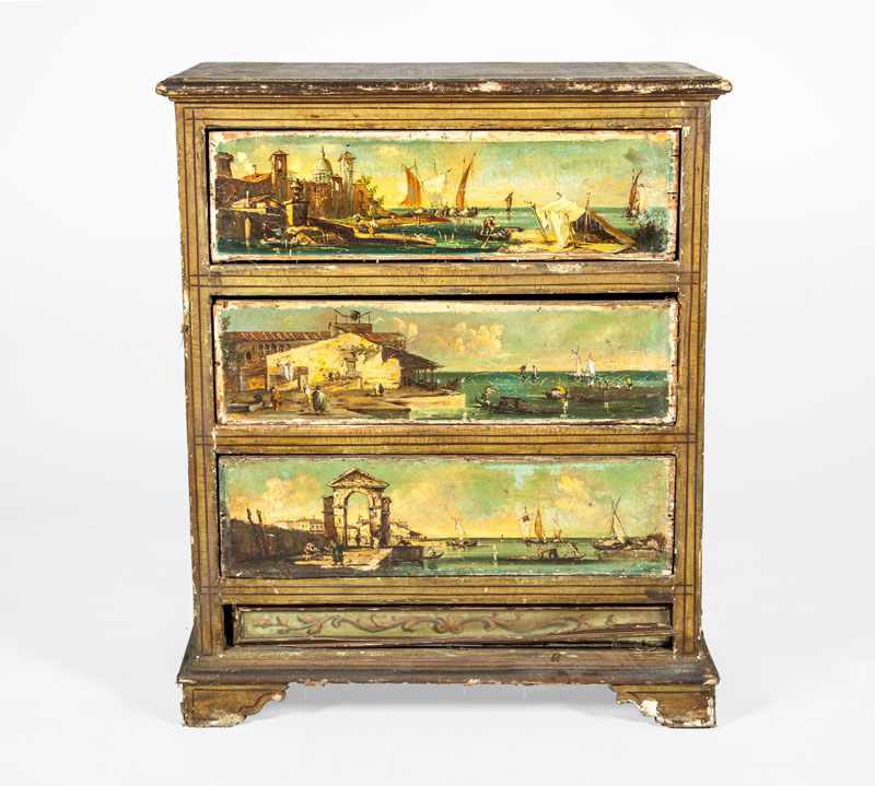 Appraisal: ITALIAN BAROQUE STYLE PAINTED CABINET x x in Estimate -