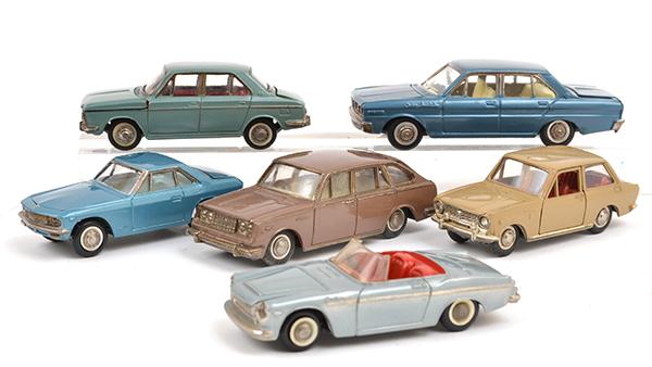 Appraisal: SIX UNBOXED DIAPET JAPAN MODELS INCLUDING DATSUN FAIRLADY SILVER NISSAN