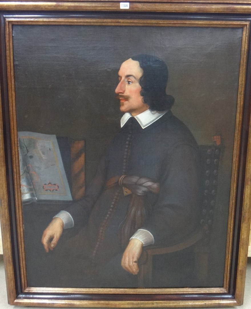 Appraisal: Continental School th century Portrait of a seated gentleman with