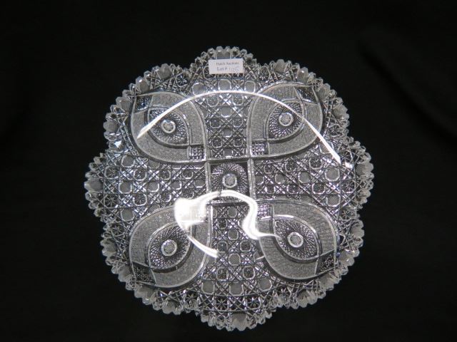 Appraisal: Cut Glass Tray elaborate design excellent