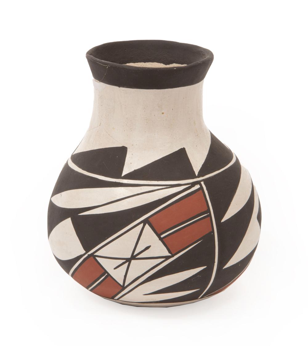 Appraisal: Acoma Painted Pottery Vase or Jar signed GARCIA on base