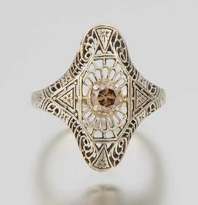 Appraisal: A Ladies' Art Deco Diamond Ring k white gold ring