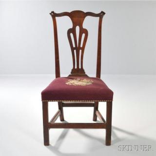 Appraisal: Mahogany Side Chair probably Massachusetts late th century with shaped