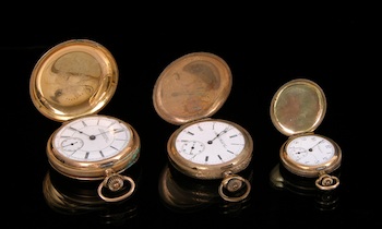 Appraisal: Three Gold Filled Pocket Watches by Elgin Illinois Watch Co