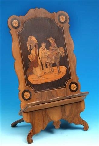 Appraisal: A Sorrento Ware olive wood book rest in height