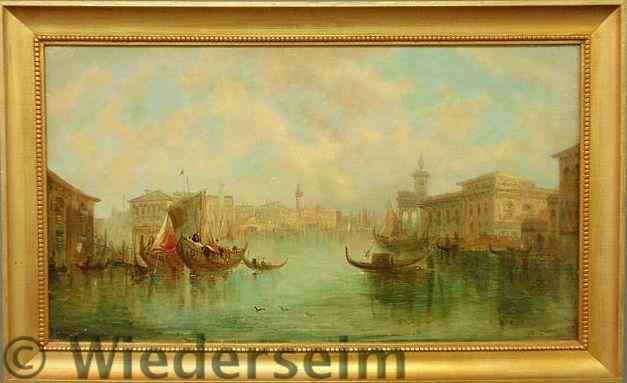 Appraisal: Oil on canvas painting of Venice Italy signed l r