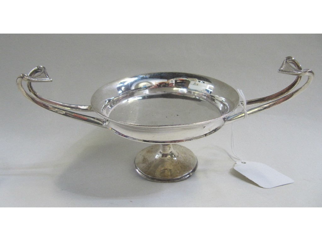 Appraisal: Art Nouveau silver double handled comport London