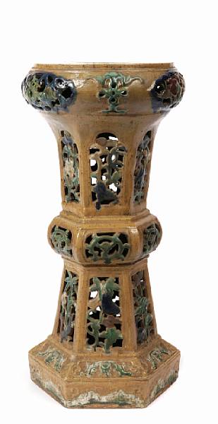 Appraisal: A South Chinese glazed pottery stand height in diameter in