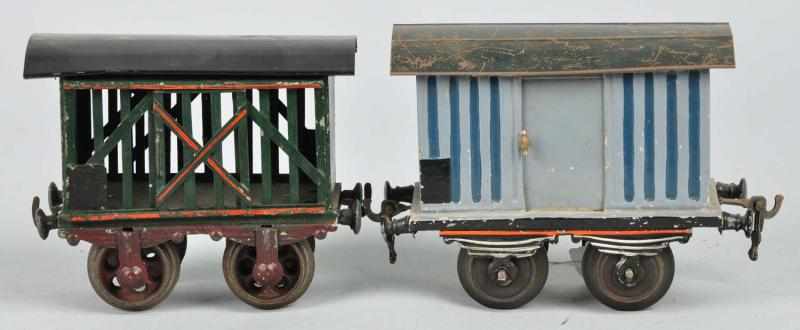 Appraisal: Lot of Handpainted Freight Train Cars Description German Includes one