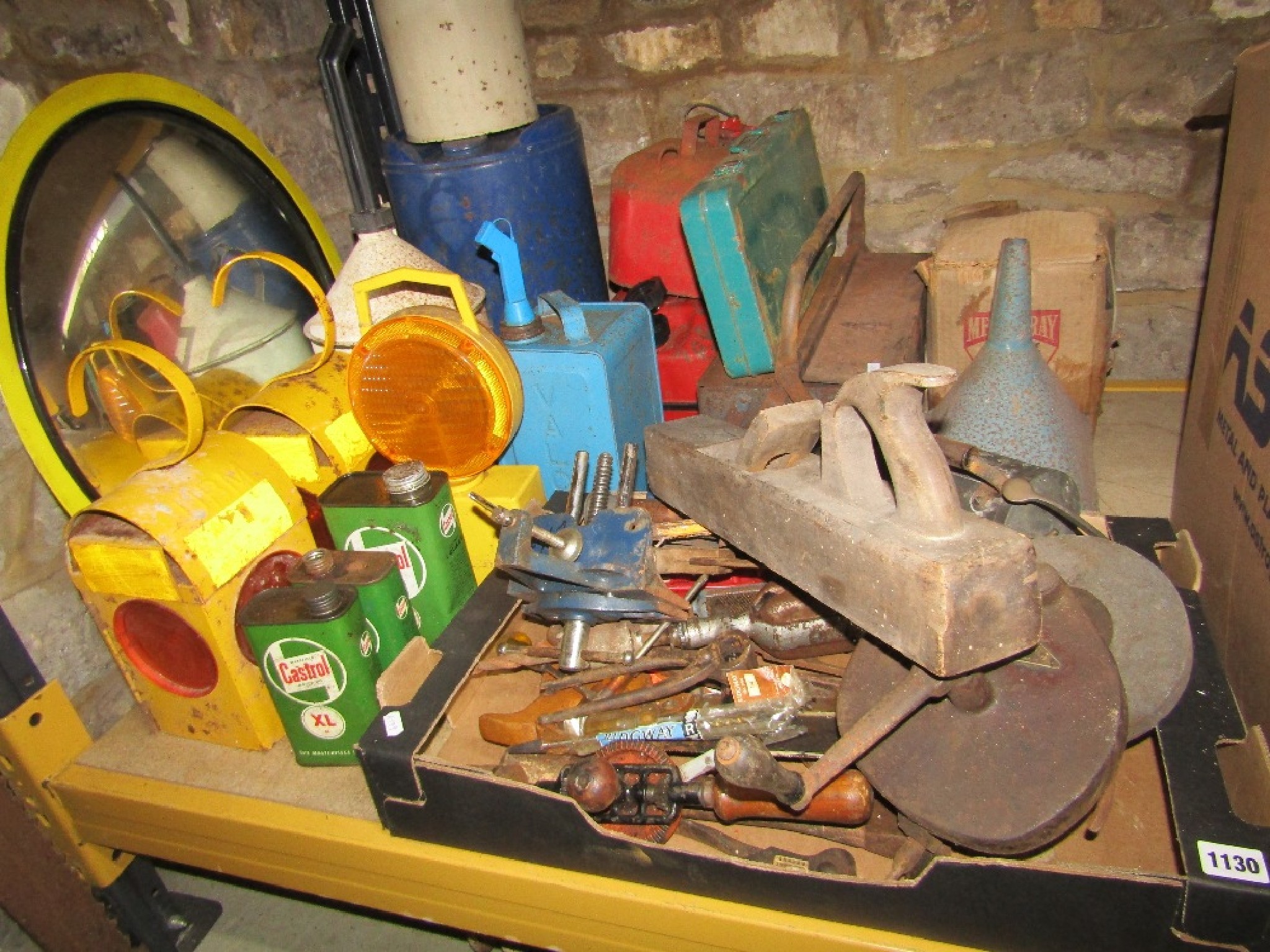 Appraisal: A box of miscellaneous hand tools together with a vintage