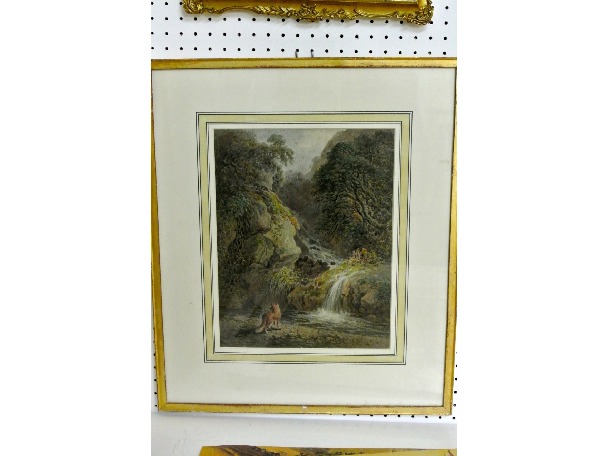 Appraisal: An early th century watercolour of a landscape with fox