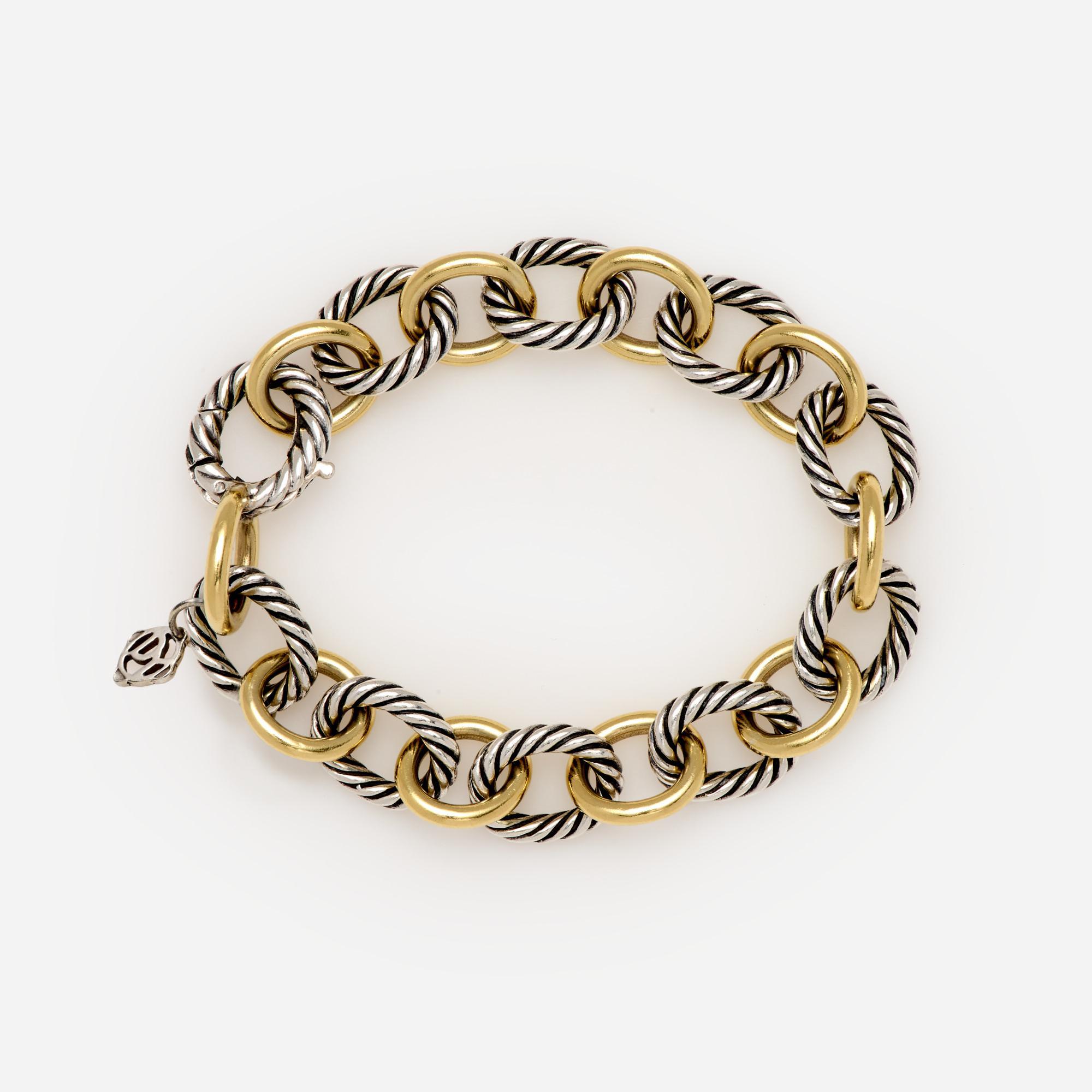 Appraisal: DAVID YURMAN LARGE CABLE LINK BRACELET K AND STERLING A