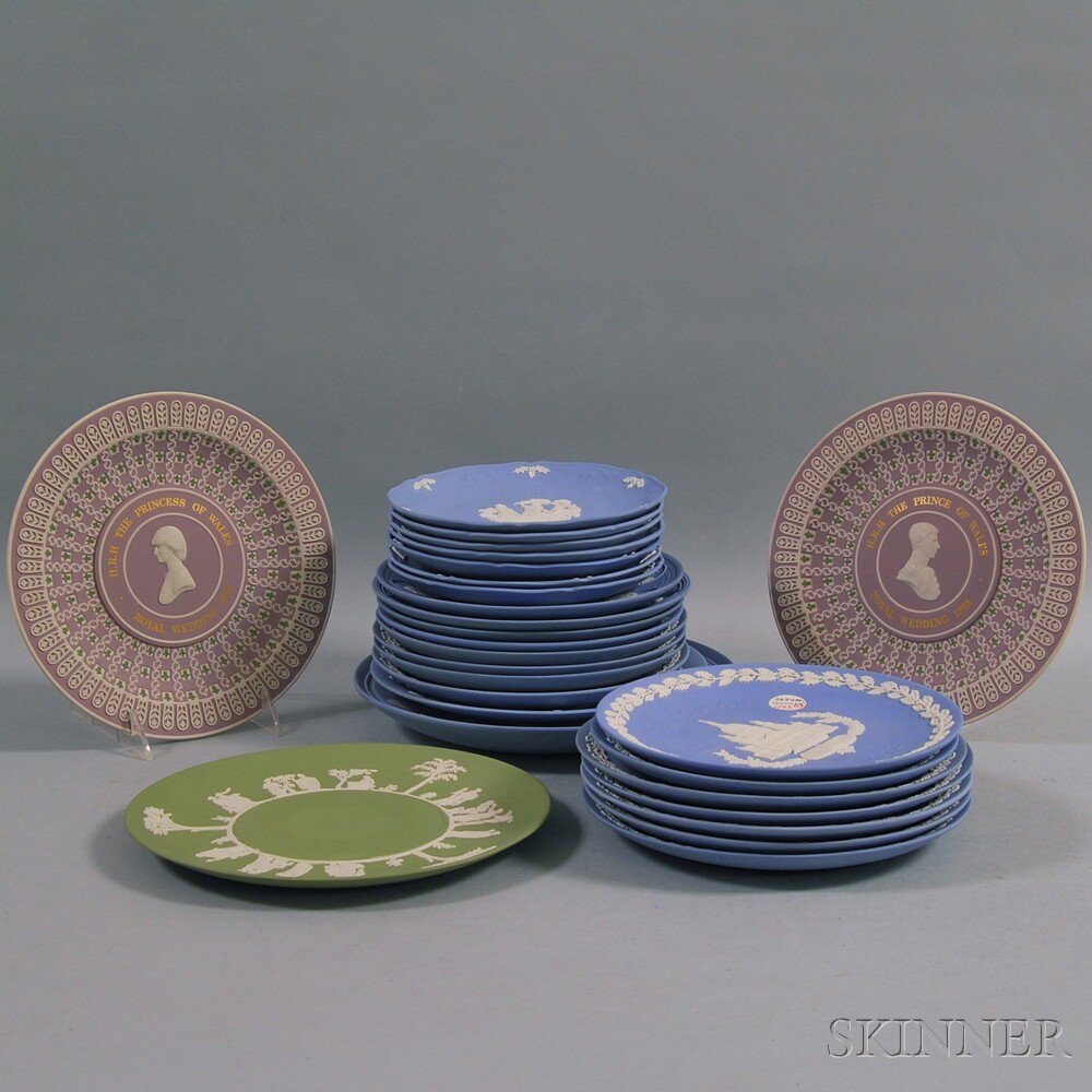 Appraisal: Twenty-seven Wedgwood Jasper Collectors Plates including a three-color pair commemorating