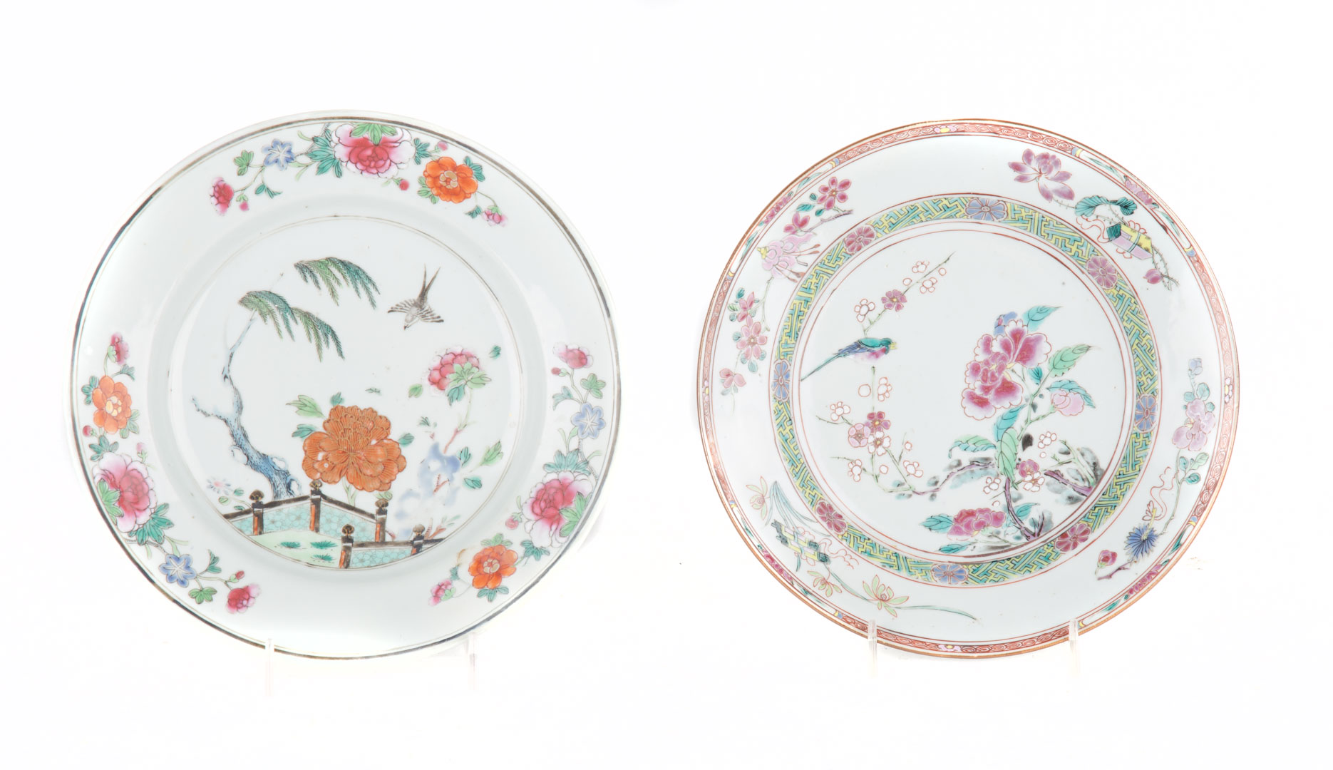 Appraisal: Two Chinese Export Famille Rose plates late th century first