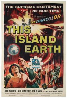 Appraisal: This Island Earth Universal One sheet x Color lithograph depicting