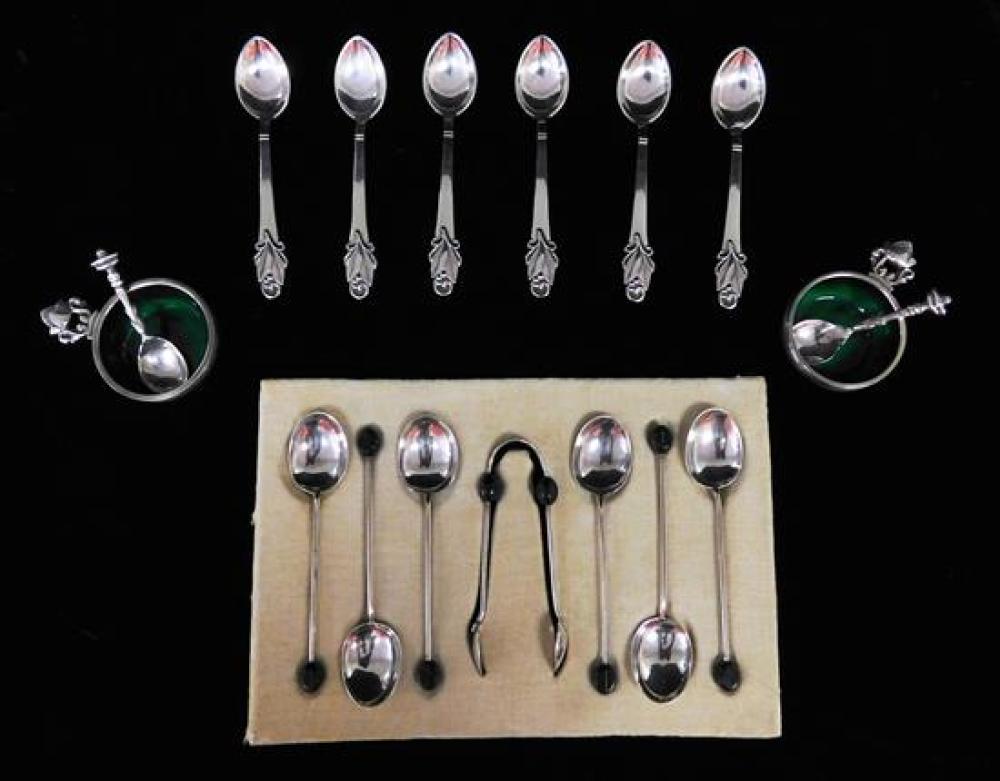 Appraisal: SILVER Georg Jensen Cohr etc seventeen pieces including pair of