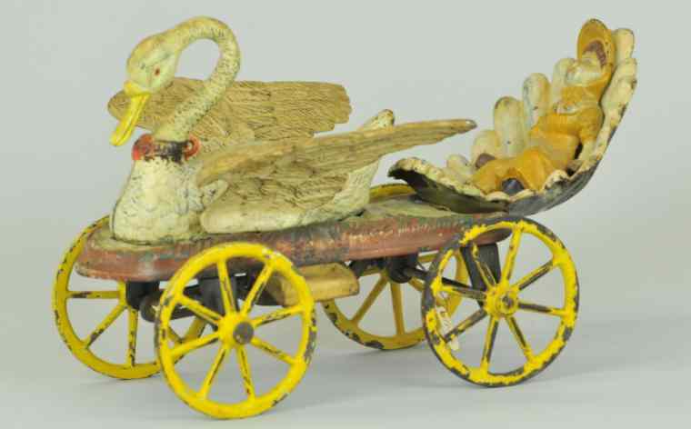 Appraisal: a J E STEVENS SWAN CHARIOT c 's considered one