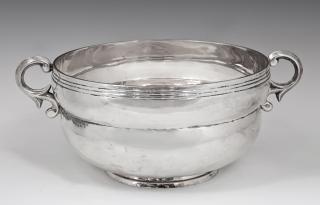 Appraisal: Mexican Sterling Footed Center Bowl th c by S Mexican