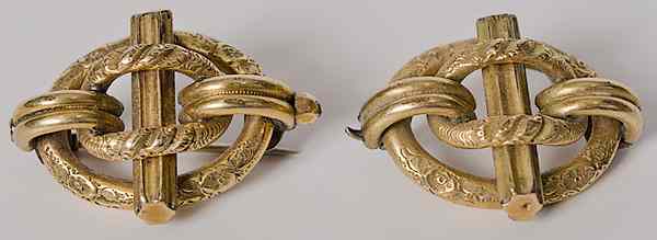 Appraisal: Knotted Brooches th century a pair of knotted brooches unmarked