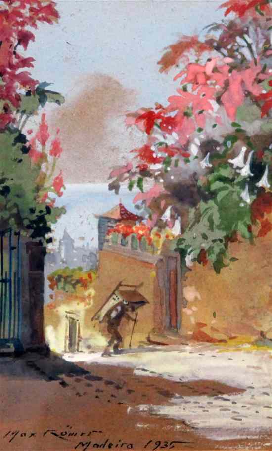 Appraisal: Max Romer - two gouaches Street scenes in Madeira with