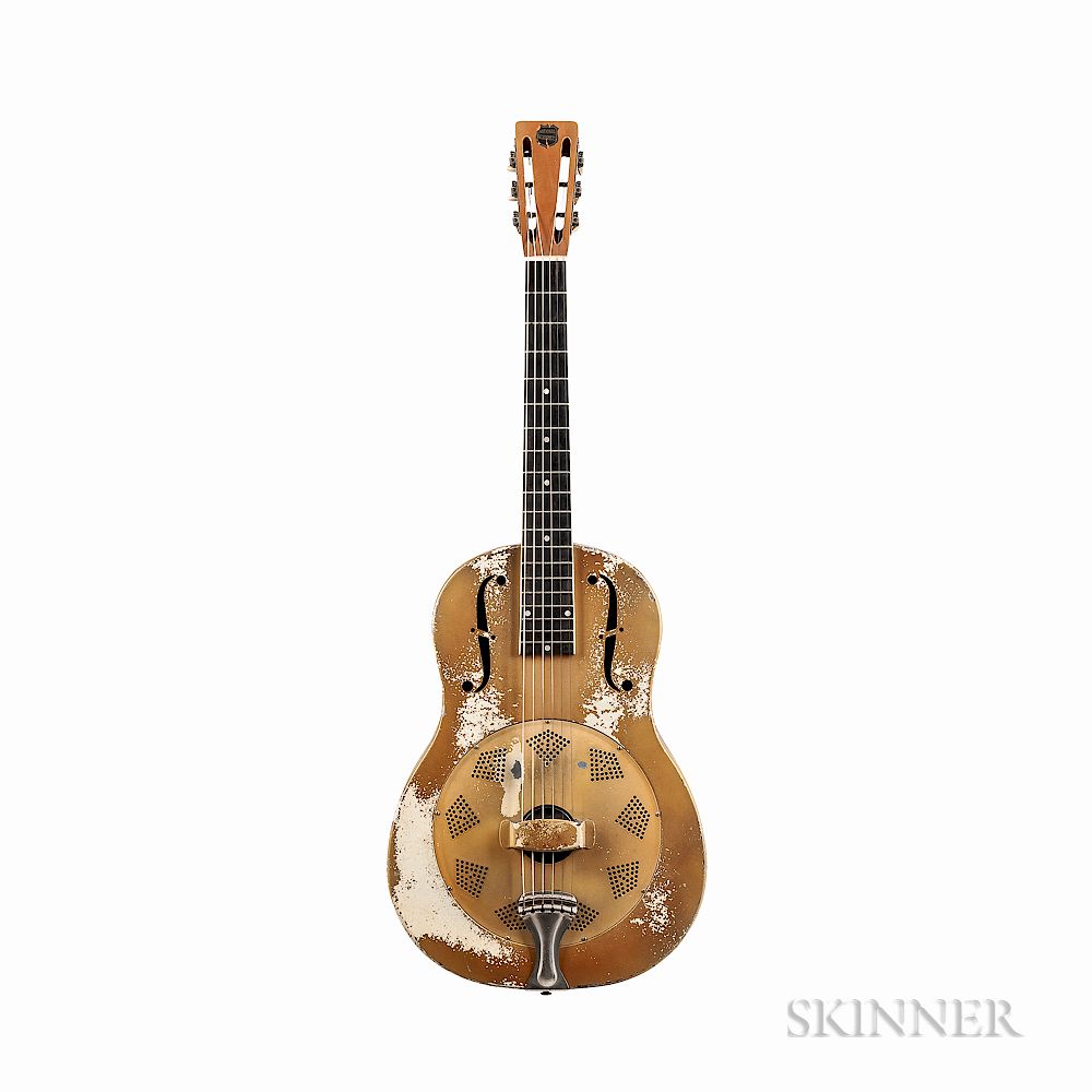 Appraisal: National Triolian Polychrome Resonator Guitar c National Triolian Polychrome Resonator