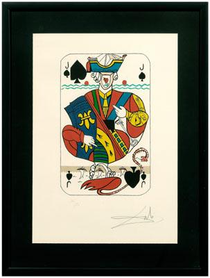 Appraisal: Salvador Dali color lithograph Spanish - Jack of Spades numbered