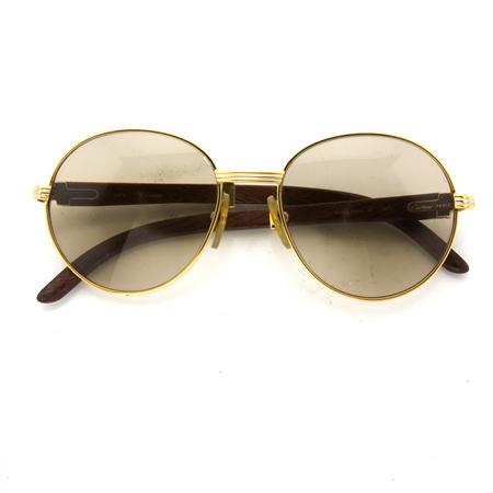 Appraisal: Pair of Metal and Wood Sunglasses Cartier Estimate -