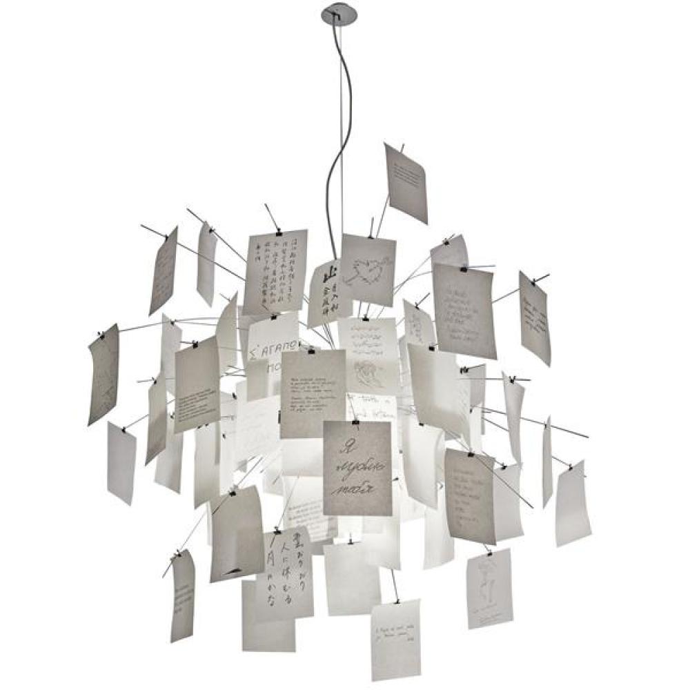 Appraisal: INGO MAURER 'ZETTEL'Z A ' PAPER CARD PENDANT SUSPENSION LIGHT