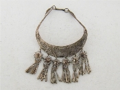 Appraisal: A North African Jewish silver wedding collar of crescent form