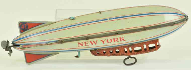 Appraisal: 'NEW YORK'' ZEPPELIN Strauss lithographed tin reads ''New York'' on