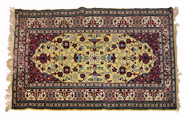 Appraisal: A MID TO LATE TH CENTURY BOKHARA YELLOW GROUND RUG