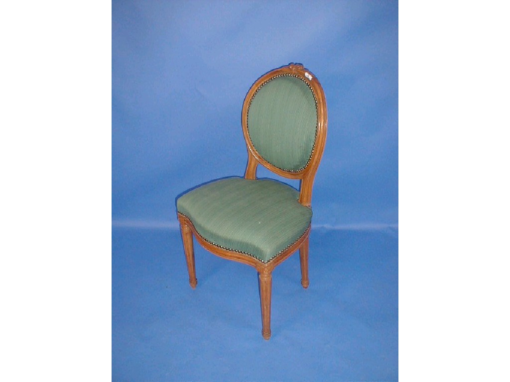 Appraisal: A Louis XIV style walnut boudoir side chair with cameo