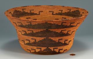 Appraisal: Native American Pomo Coiled Basket Bowl Native American Pomo California