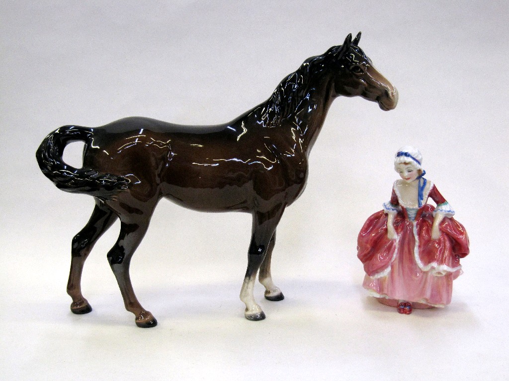 Appraisal: Beswick swish tail horse model no and a Royal Doulton