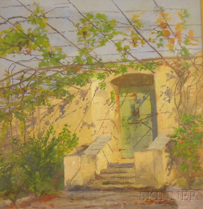 Appraisal: Susan Makepeace Larkin Wales American - The Grape Arbor Signed