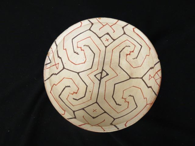 Appraisal: Tribal Pottery Bowl geometrics diameter deep