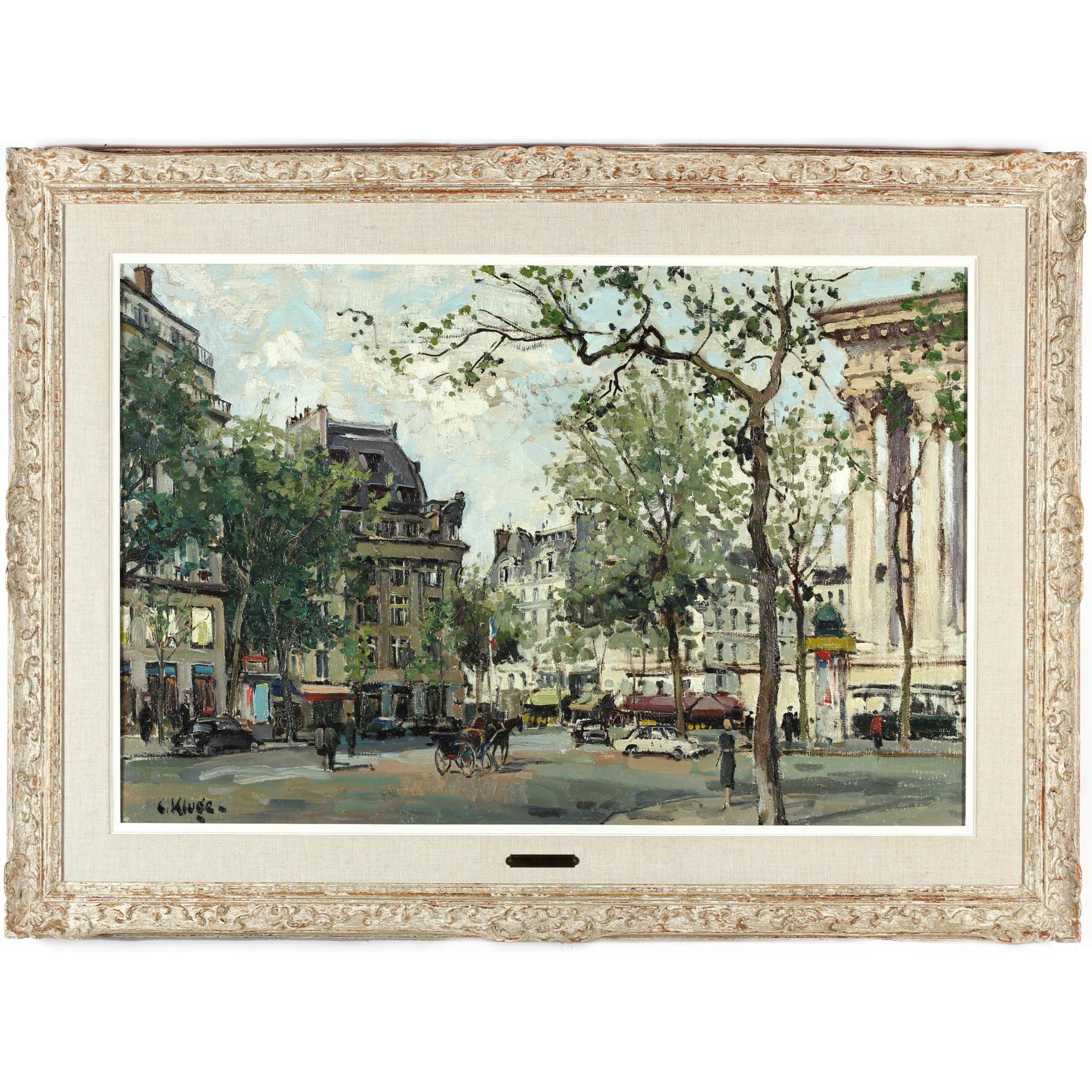 Appraisal: Constantine Kluge French - Boulevard de la Madeleine oil on