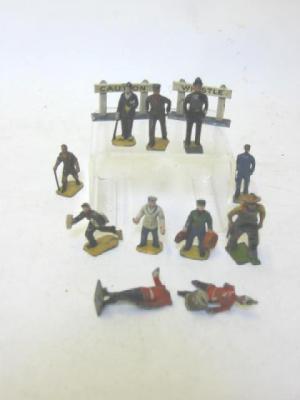 Appraisal: Eight Britains and similar railway figures and various other items